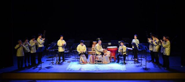 澳門道樂團在中國音學學院廳獻演富有澳門特色的喜慶道樂